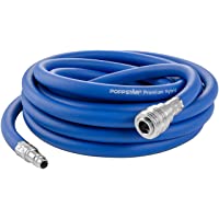 Los mejores  - Poppstar Manguera Compresor Aire 5m (PVC híbrido con tejido- diámetro interior 9-2mm con acoplamiento rápido y conector…